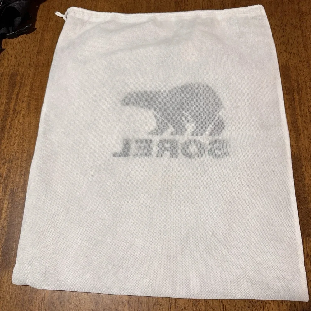Sorel Shoe Dust Bag White Drawstring Storage Travel Boot Bag 19x15